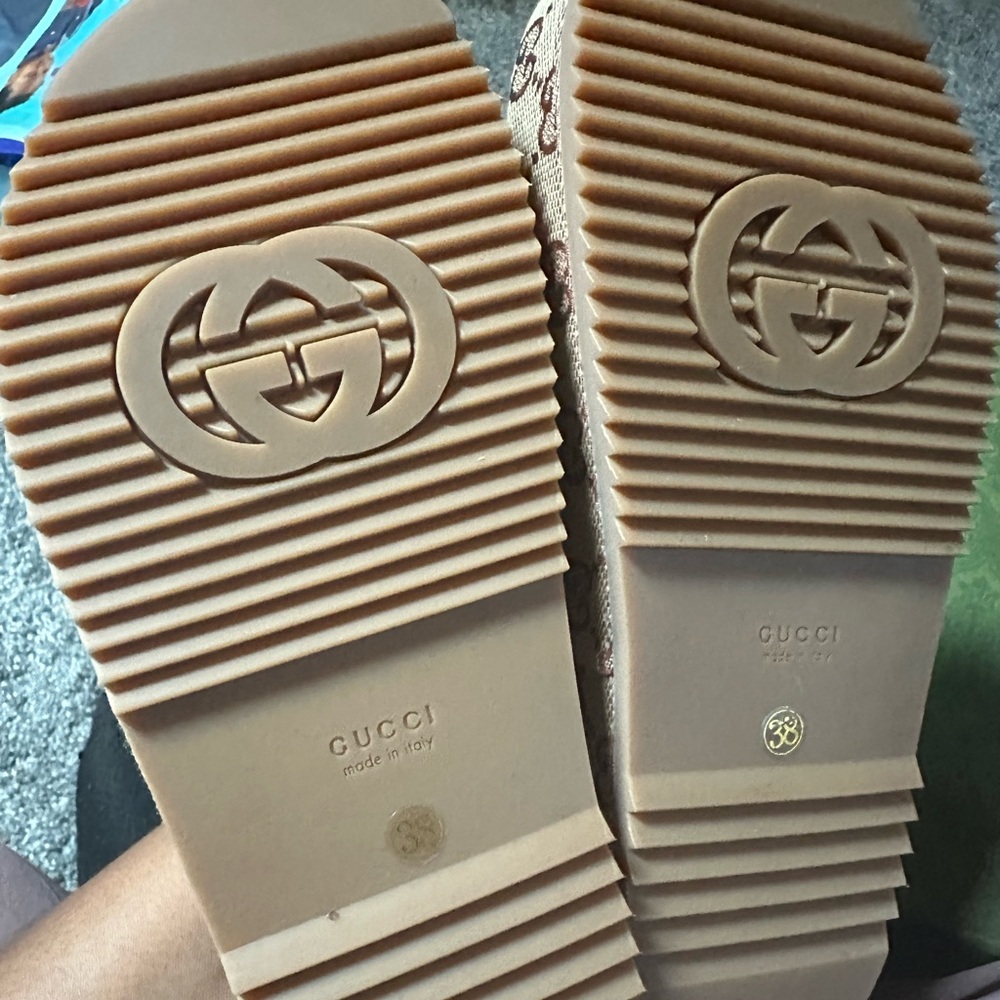 Authentic Double Gucci Platform Slides!!! - image 4